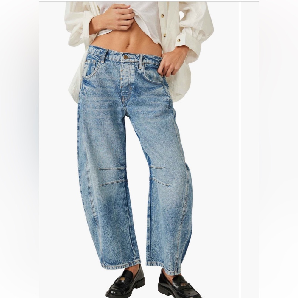 We The Free Good Luck Mid Rise Barrel Jeans NWT 29